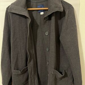 Basic Editions Charcoal Button-Up Utility Jacket